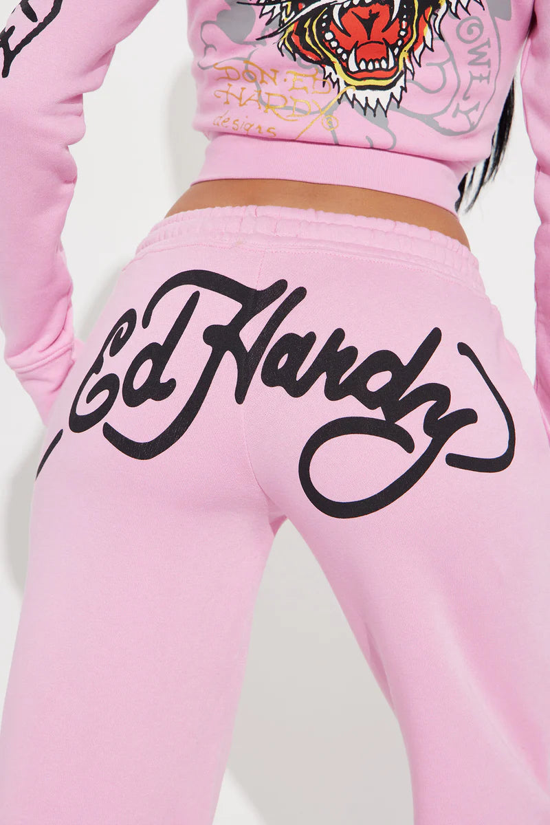 Ed Hardy Tiger Roar Pant – Pink