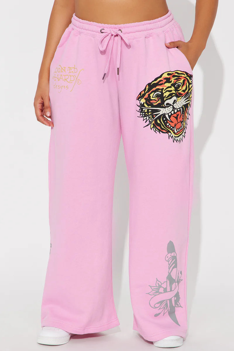 Ed Hardy Tiger Roar Pant – Pink