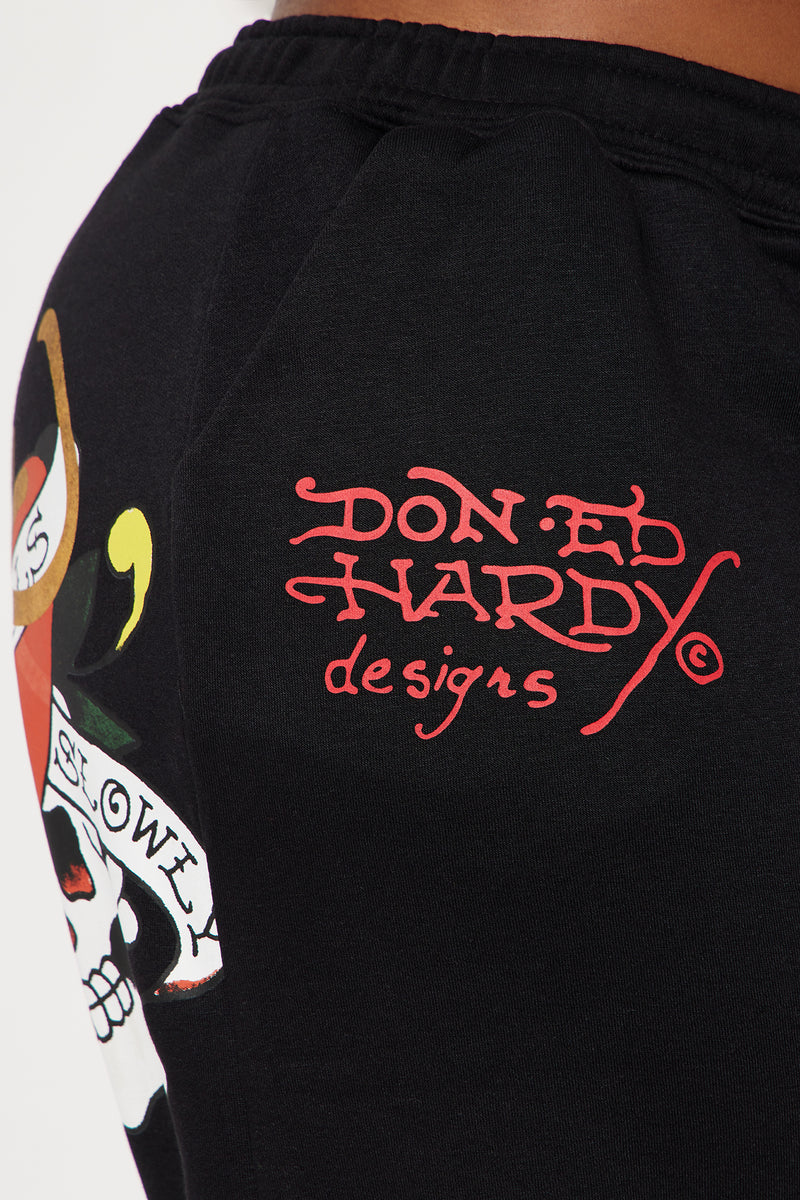 Love Kills Ed Hardy Pant – Black