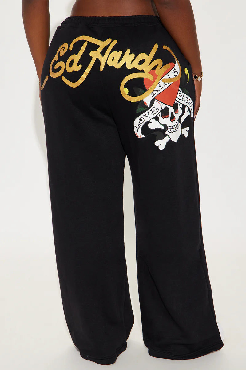 Love Kills Ed Hardy Pant – Black